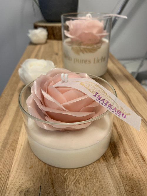 Rosenkerze handgemacht
