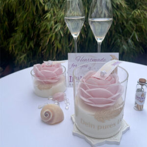 Rosenkerzen 2-er Set rose | Inaikabu Premium Tischdeko